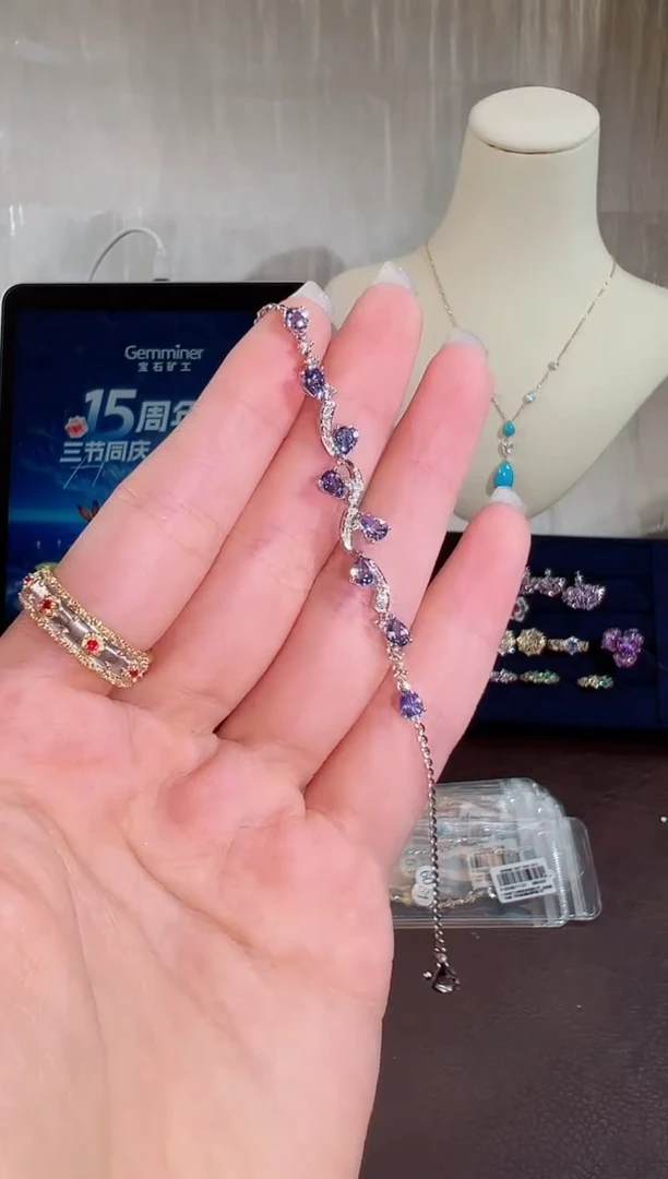手链蓝宝石18K金镶嵌BB4844#-W#59