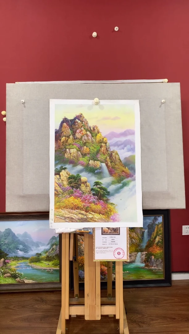 油画【42号】朝鲜原创手绘油画【功勋Ⅰ级画家丨孤品佳作】【顺丰包邮】