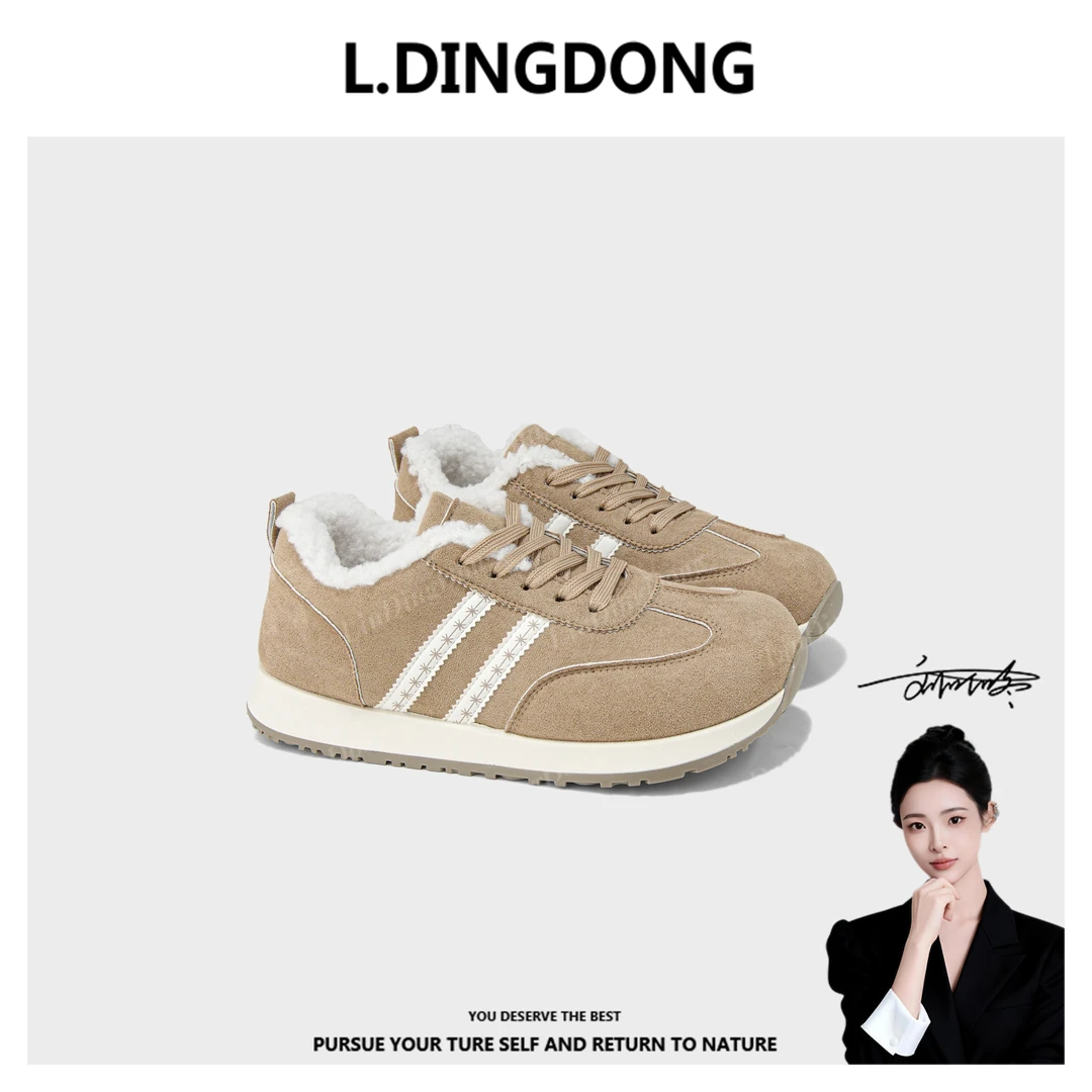 【刘叮咚女鞋】丑萌翘头阿甘鞋女ins潮百搭厚底加绒学生百搭休闲鞋