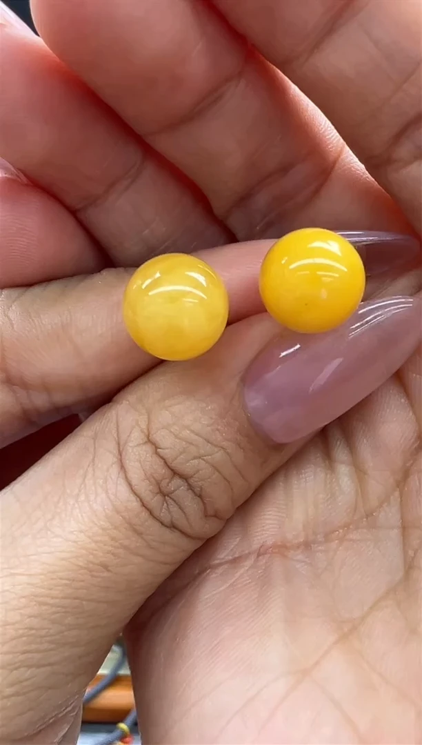 【闪购商品】琥珀耳饰未镶嵌749秒拍号