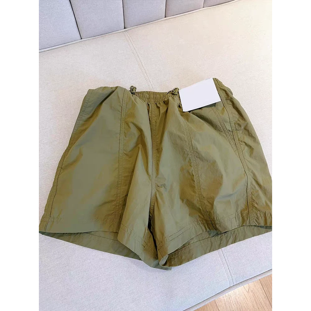 被惊艳到了！巨好看！咸菜绿降落伞休闲短裤女夏季薄款吸汗速干中裤