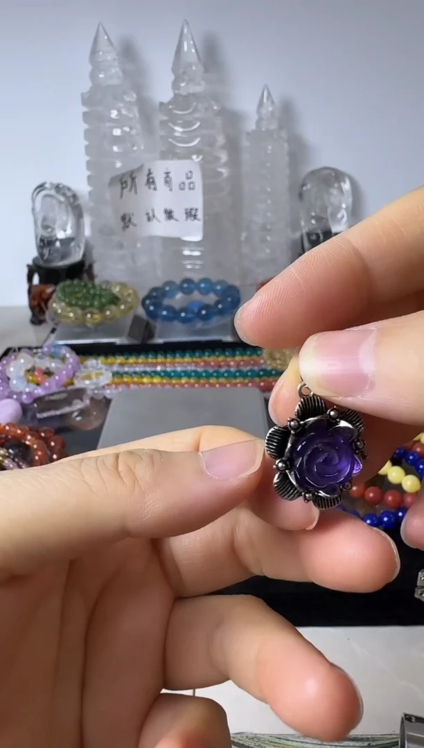 颈饰合金水晶9矿坑微瑕