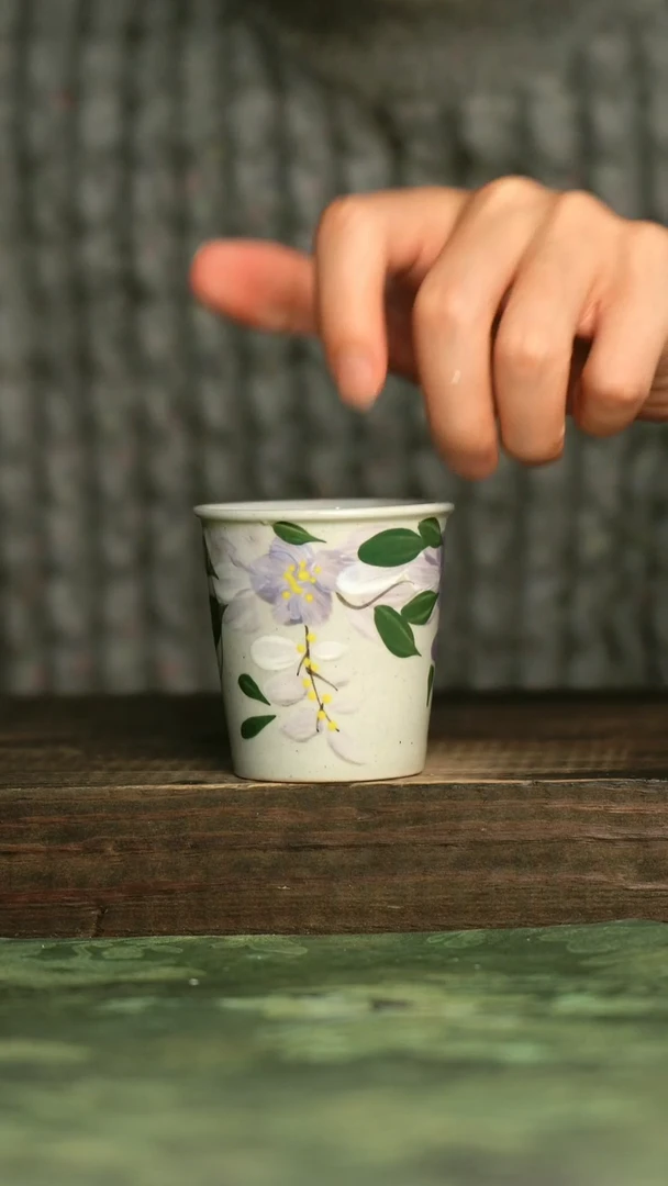 陶瓷青诗集手工手绘瓷器