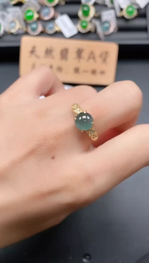 银S925镶嵌戒指翡翠1111