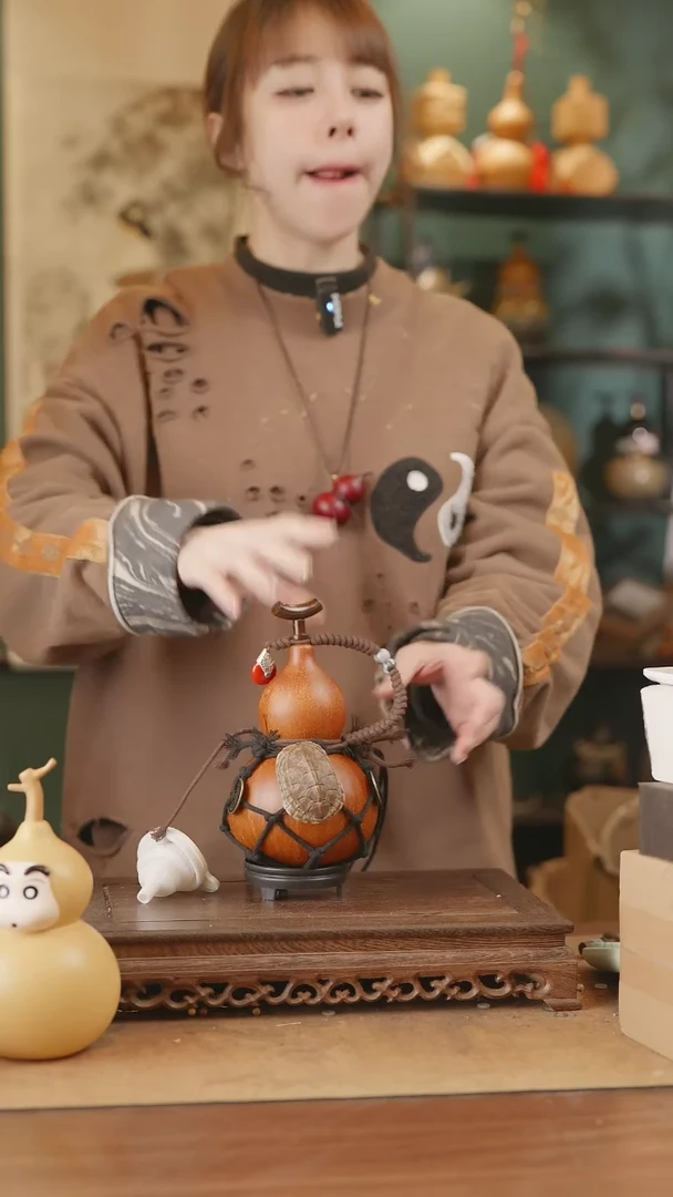 【闪购商品】105号精品天然大漆工艺防渗内胆酒葫芦~