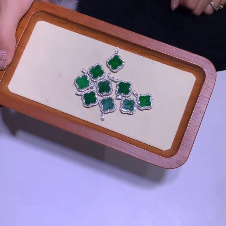 【过年专属】天然A货翡翠四叶草吊坠*LBH/279/多样性发/1件