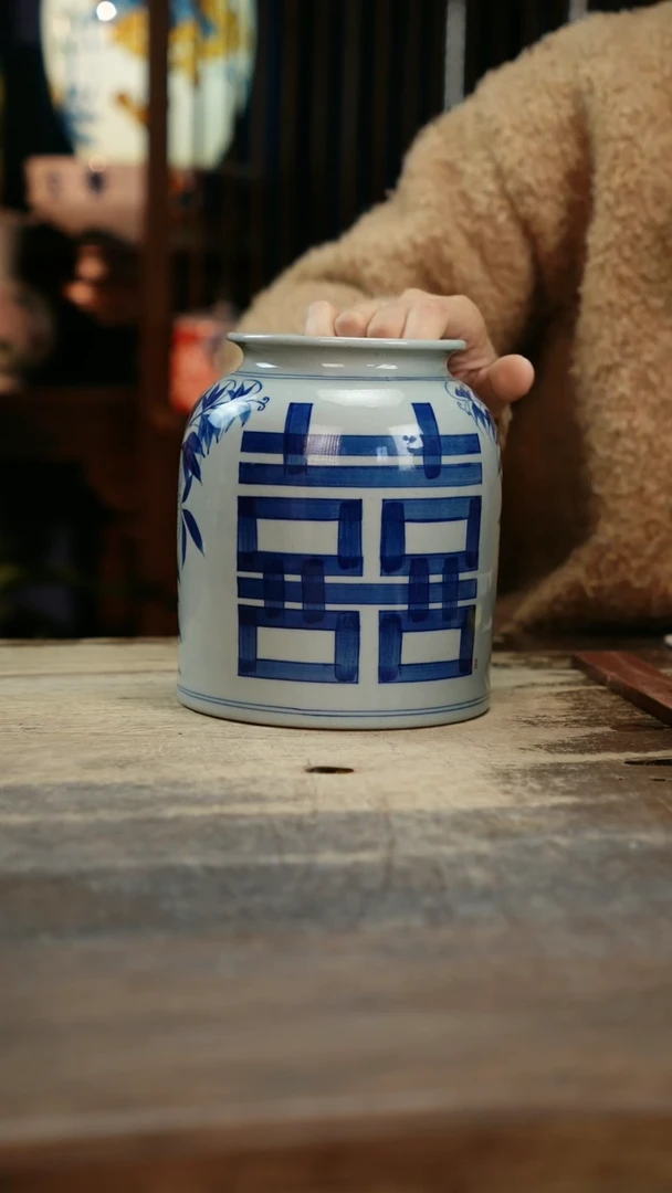 【闪购商品】瓷片景德镇纯手工釉下彩精品花瓶