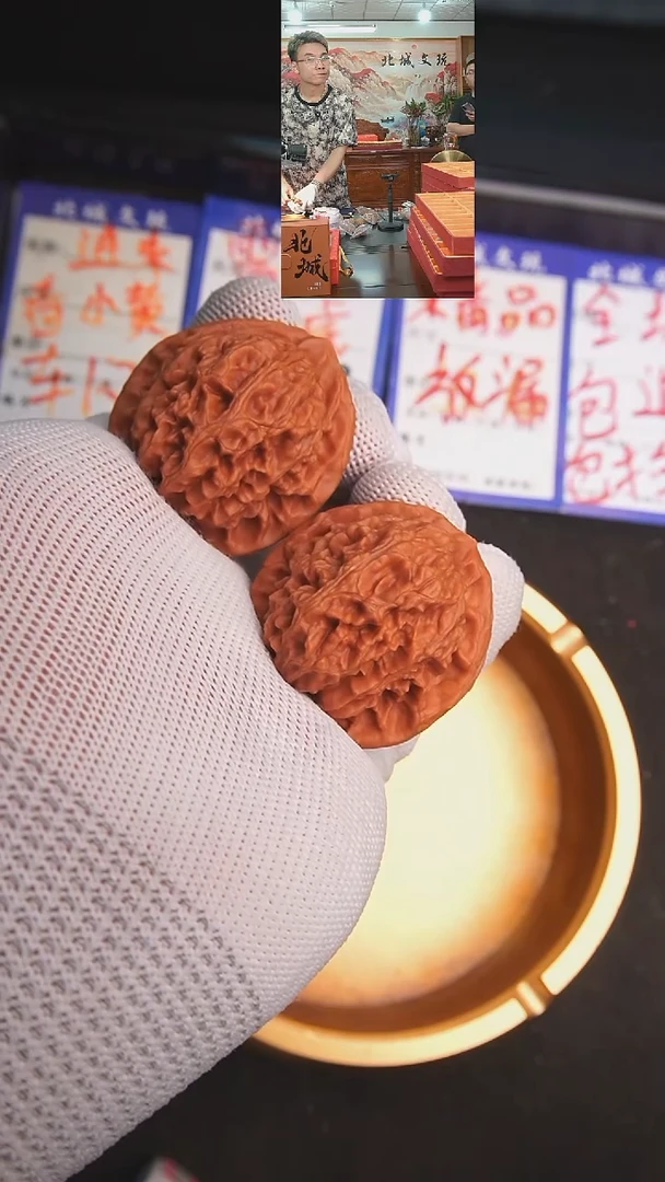 文玩核桃把件前****人113号38宫灯 全品已打底不退不换