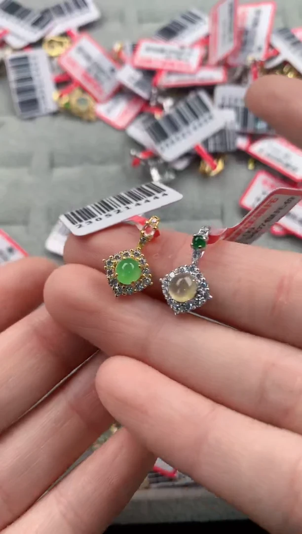 银S925镶嵌戒指翡翠6666-----4