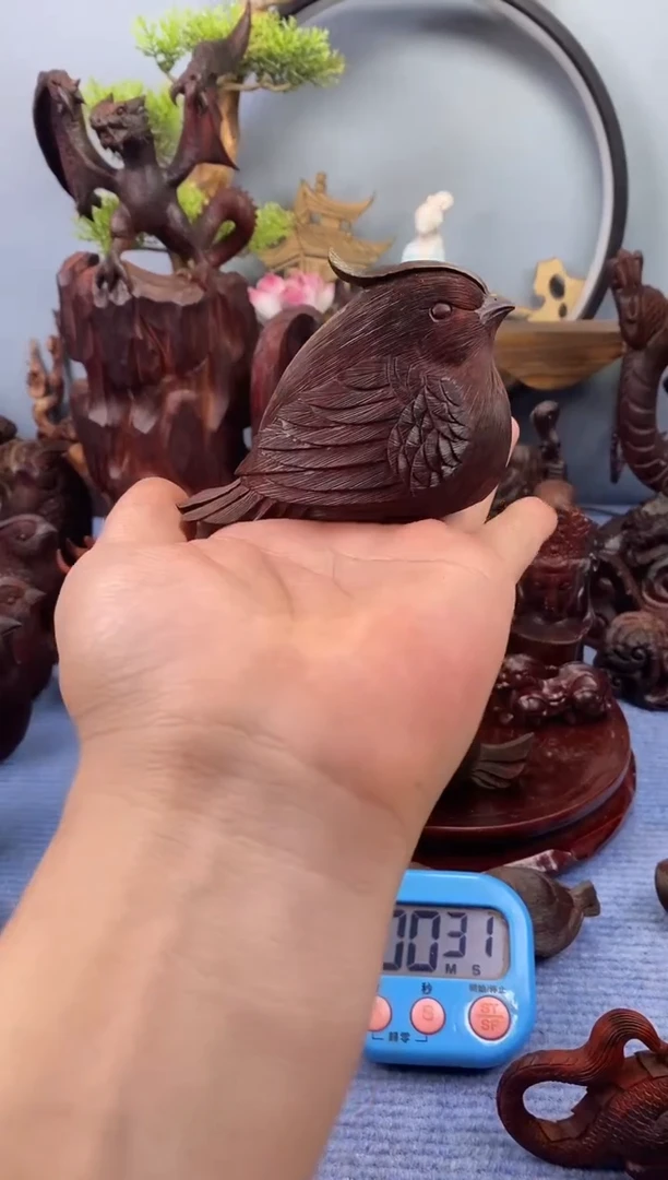 檀香紫檀（小叶紫檀）晨**曦小鸟