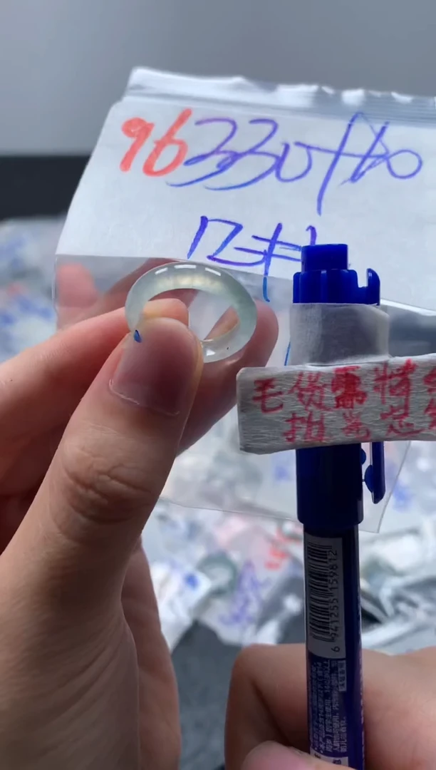 未镶嵌定制翡翠戒圈12#340毛货需精细抛光