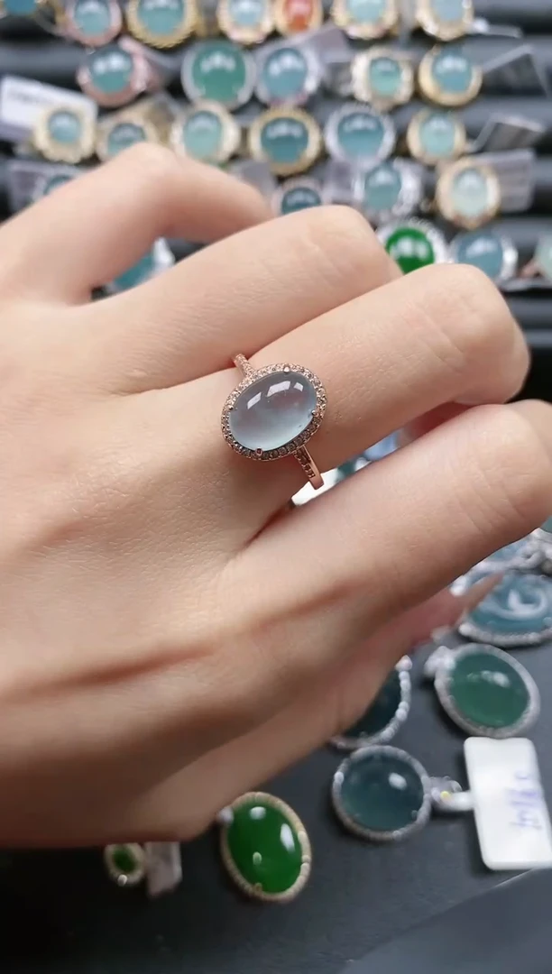 【闪购商品】翡翠戒指银S925镶嵌51511