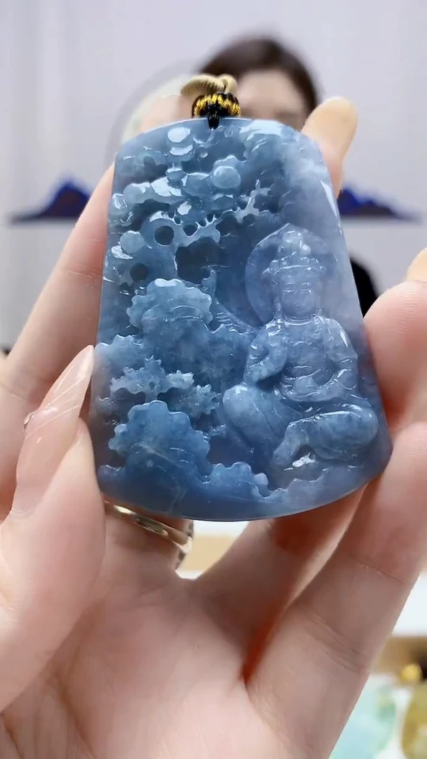 未镶嵌定制翡翠4829DD-毛货挂件128