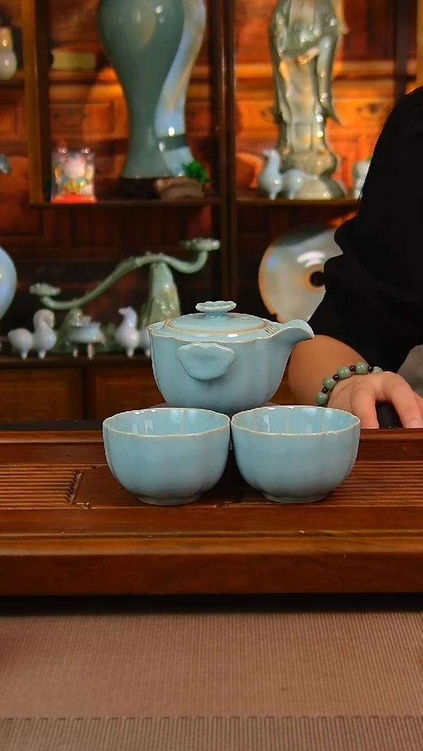 瓷片原矿汝瓷福利快客套，微瑕，简装