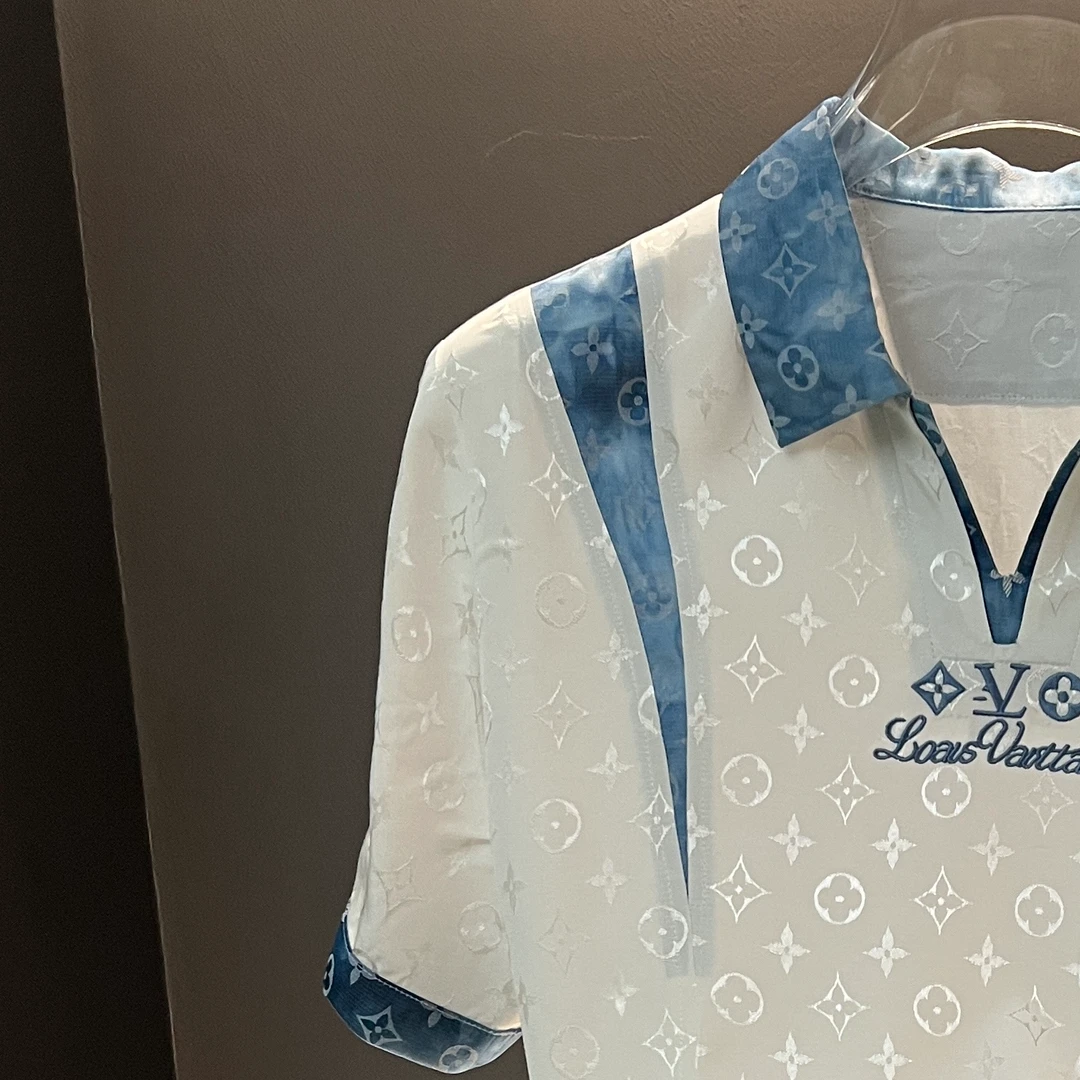 【肌理面料】夏季透气新款高奢男士轻奢亲肤柔软质感短袖Yan L602