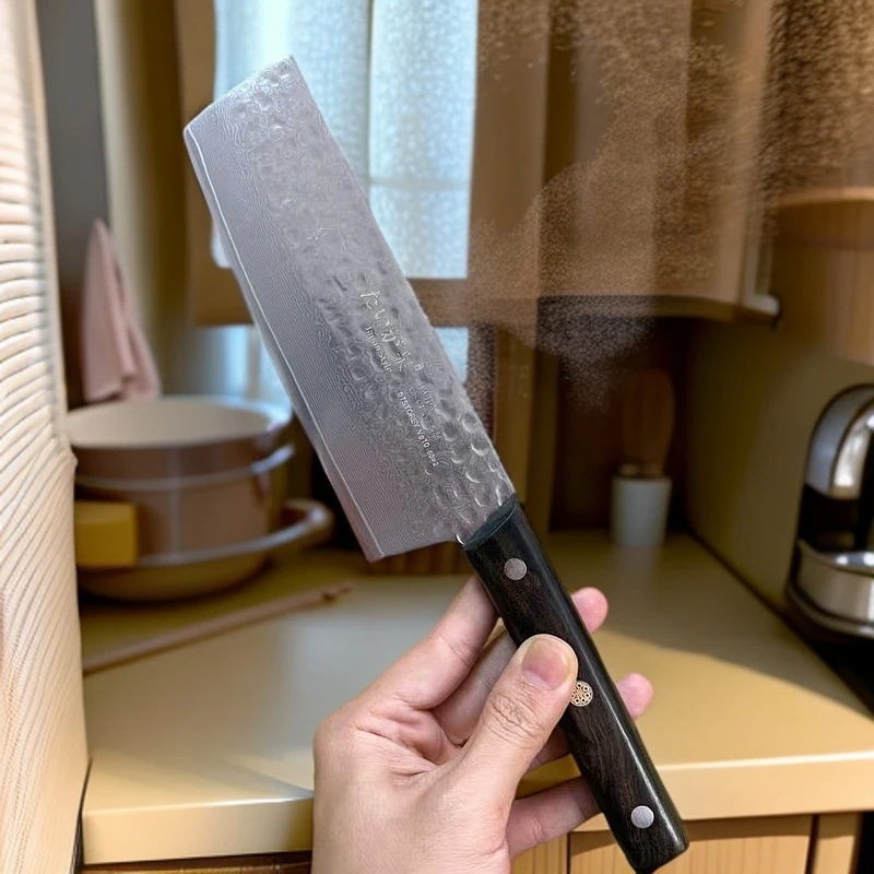 大马小菜切 家用切肉切菜拍葱姜蒜 大马士革锻造钢VG系列钢材