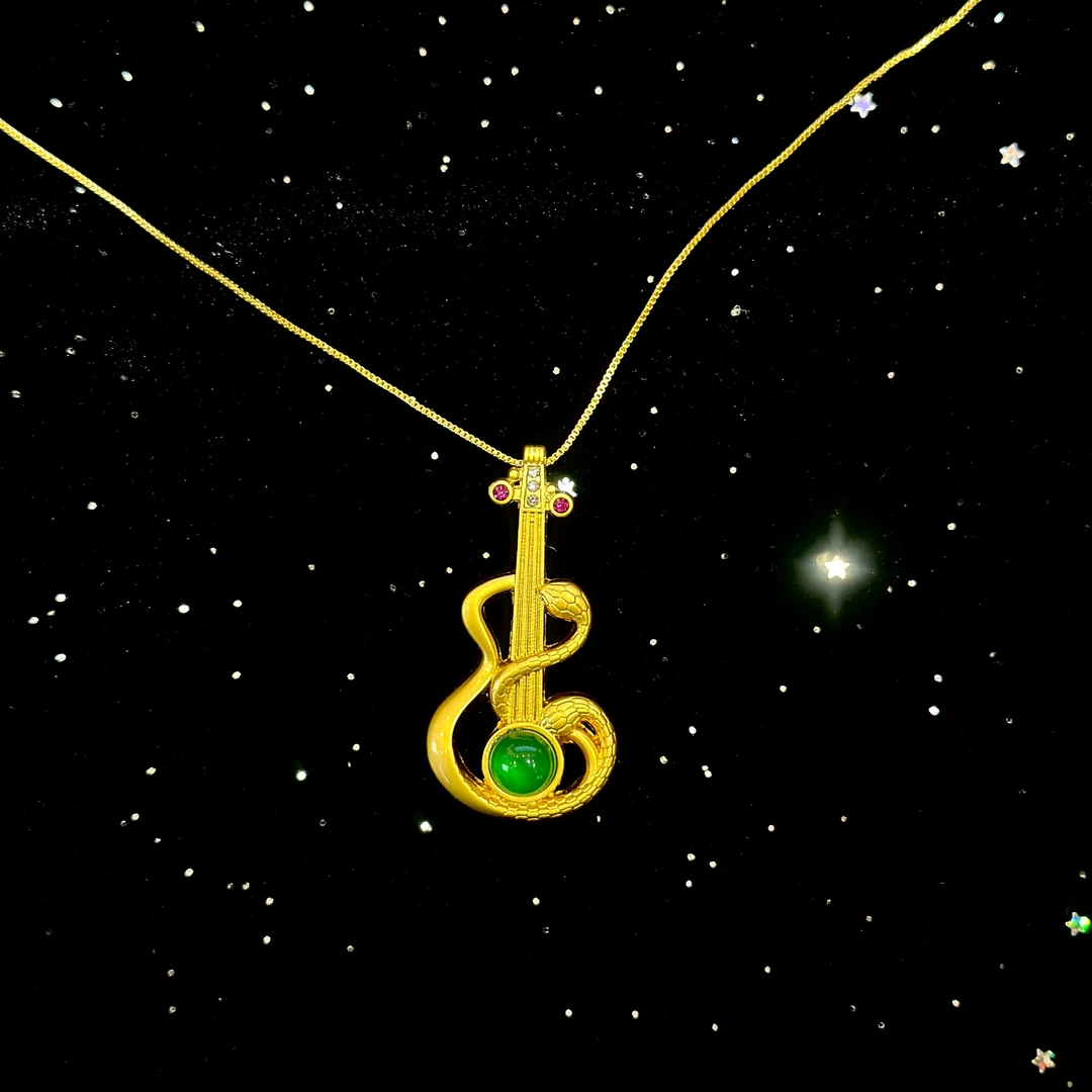 【小七正品】音律释然琵琶玛瑙吊坠合金镶嵌赠合金链【YPN676】