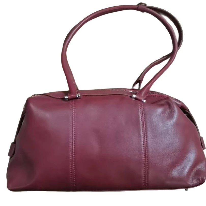 【点点福利】1013 酒红色【清货有瑕】时尚轻奢百搭气质女包