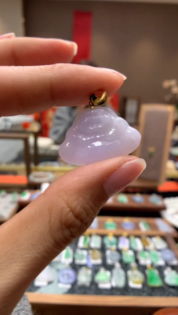 【闪购商品】翡翠颈饰18K金镶嵌佛公