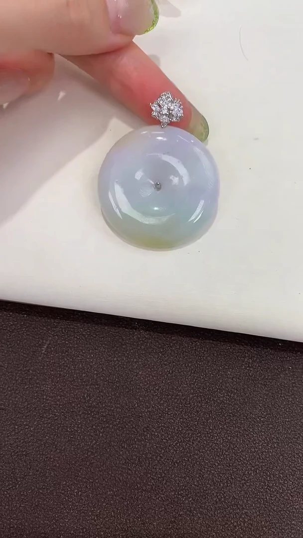 颈饰银S925镶嵌翡翠天然缅甸a货翡翠(多样性发其一