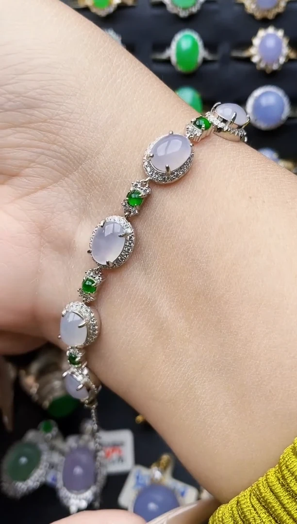 银S925镶嵌戒指翡翠2542