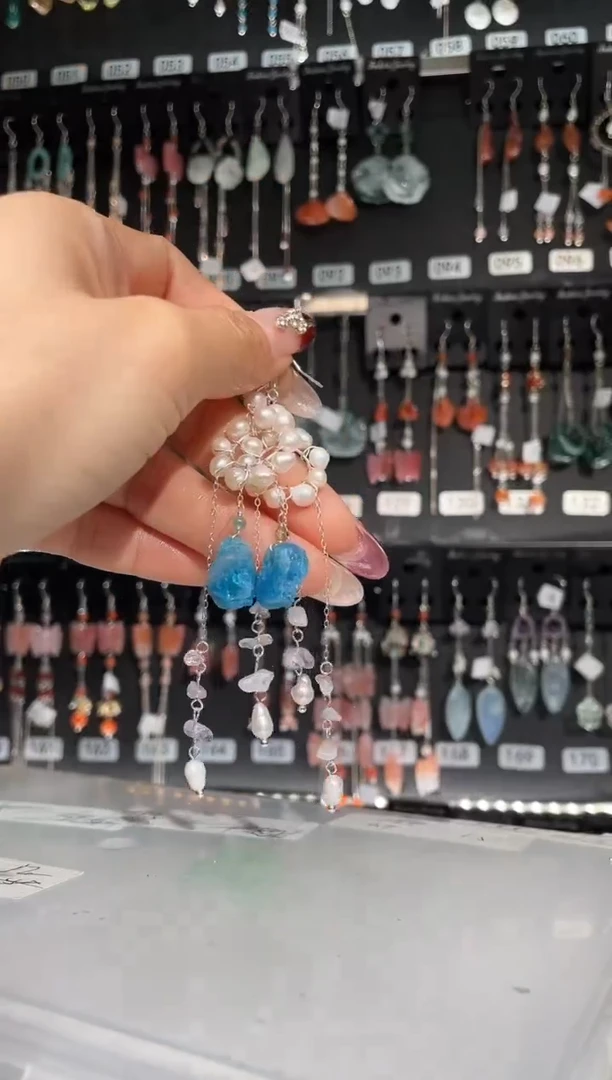 【闪购商品】紫晶耳饰银S925镶嵌 红红