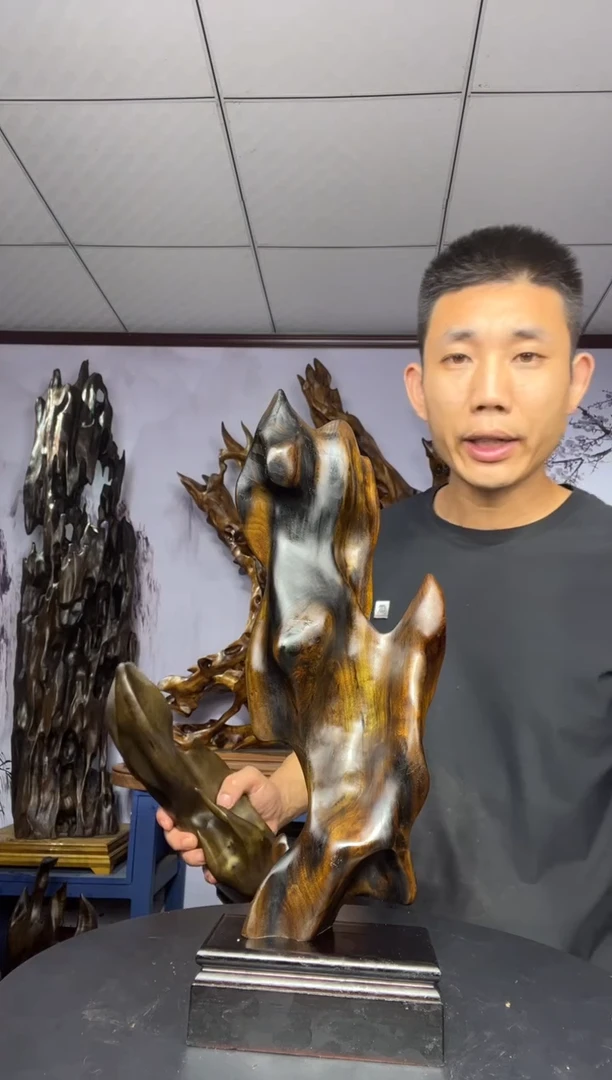 金丝楠木雕款手****9金丝楠木工艺品摆件