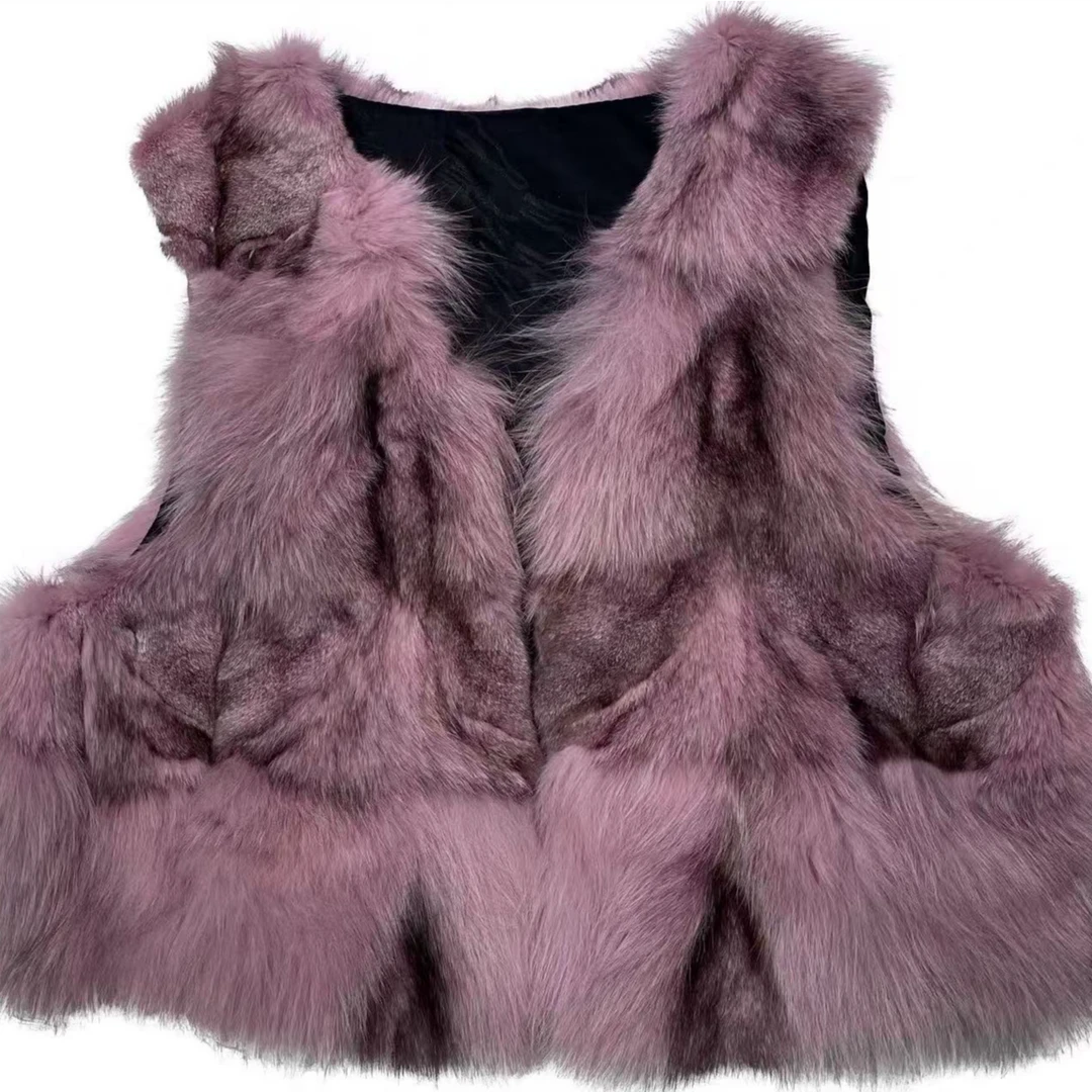 修身型时尚秋冬气质百搭毛马甲女士短款宽松型通勤风薄款马夹