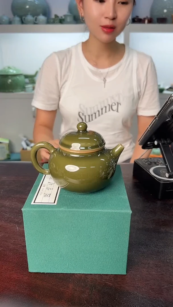 龙泉云间青瓷小米茶器