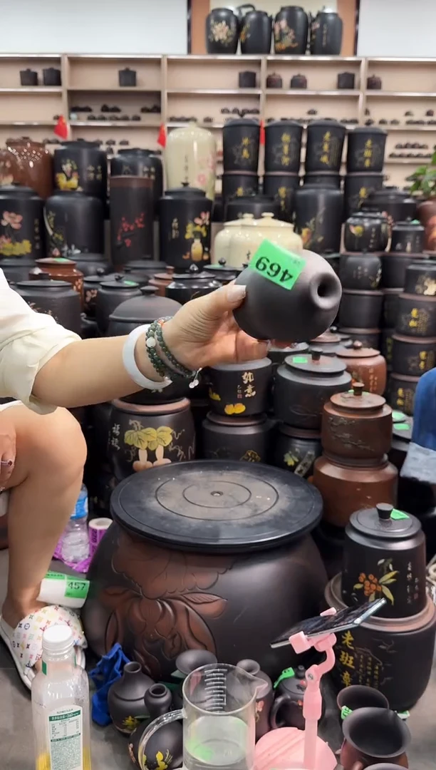 罐瑕疵 彩填小花器 469