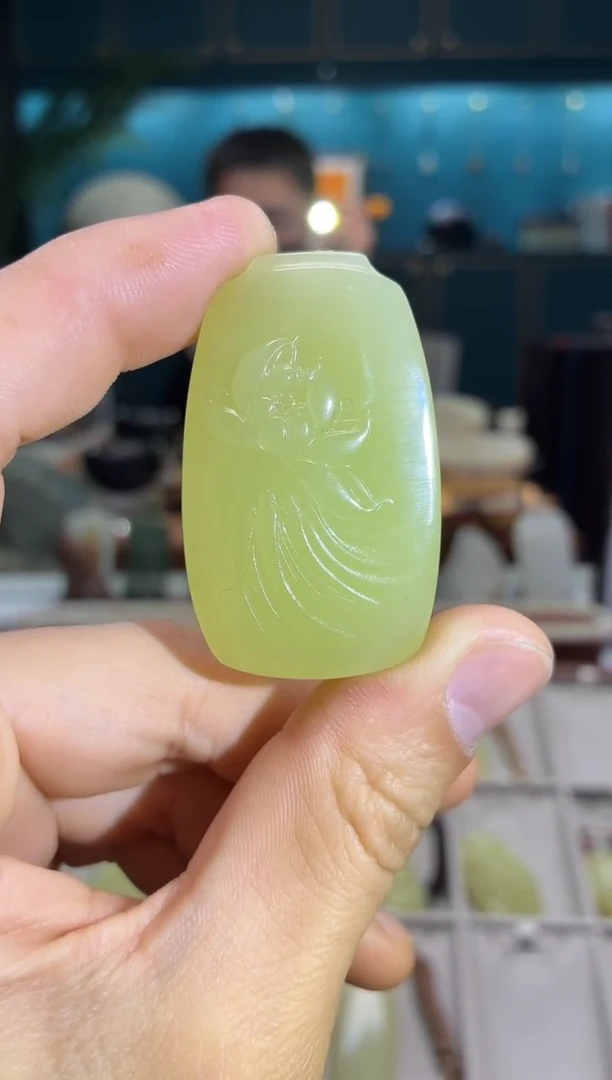 吊坠(不含链)未镶嵌和田玉无事牌吊坠