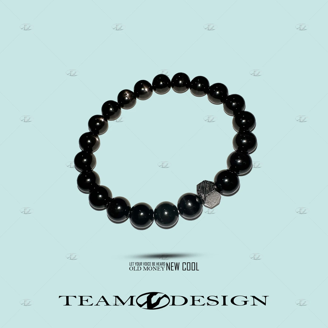 合金手链 SS40 设计师款双面十字星光来运手串