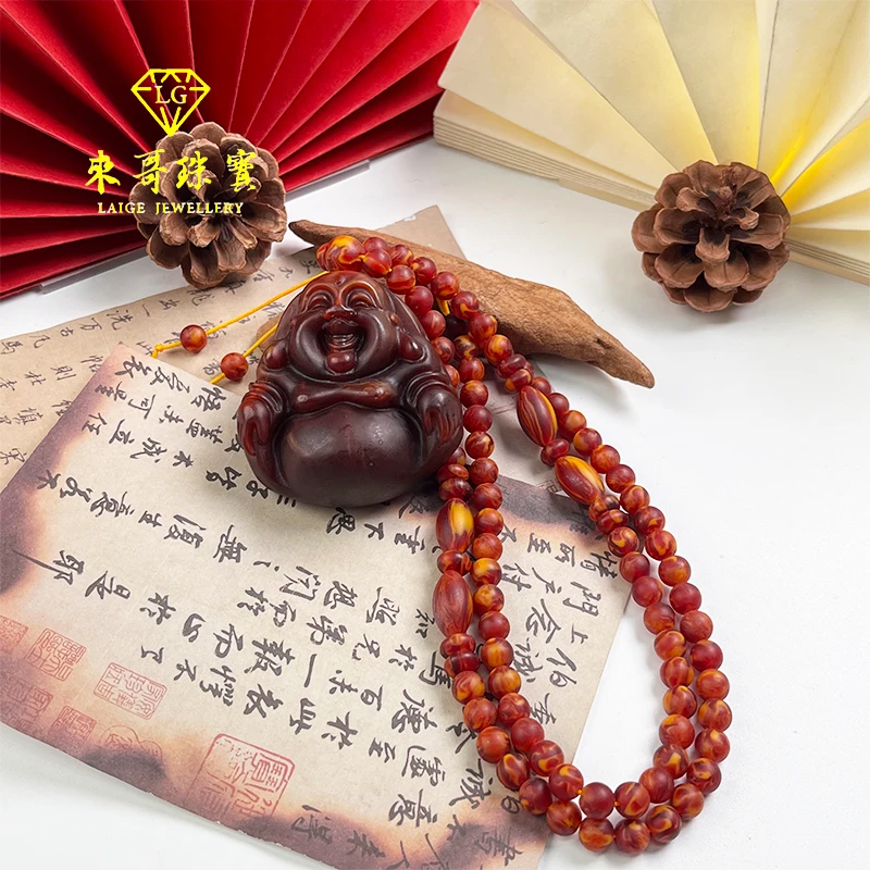 五一特惠【来哥严选】西藏龙涎香雕刻大佛公吊坠毛衣链