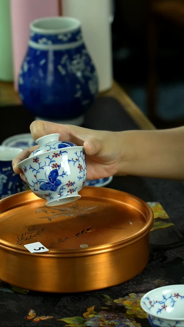 中秋国庆景德镇手绘瓷器