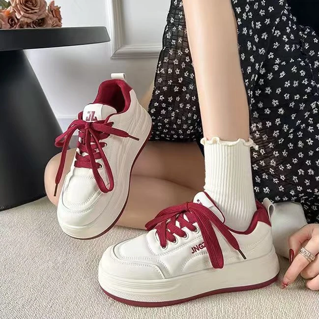 5069厚底小白鞋女2025年秋季新款百搭增高爆款时尚运动休闲板鞋