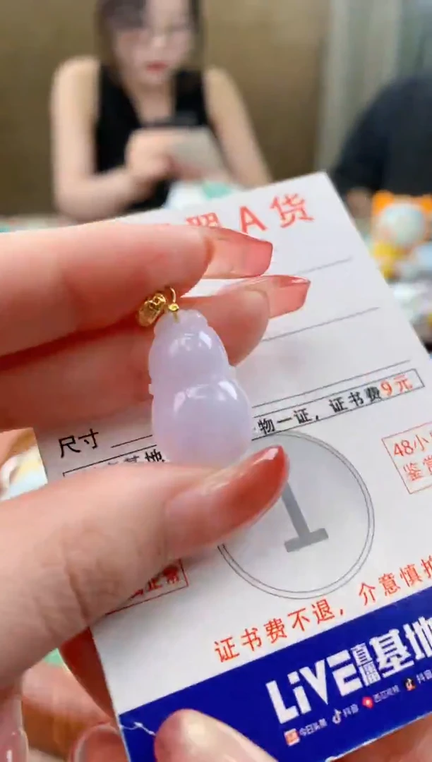 颈饰未镶嵌翡翠 天然A货翡翠挂件