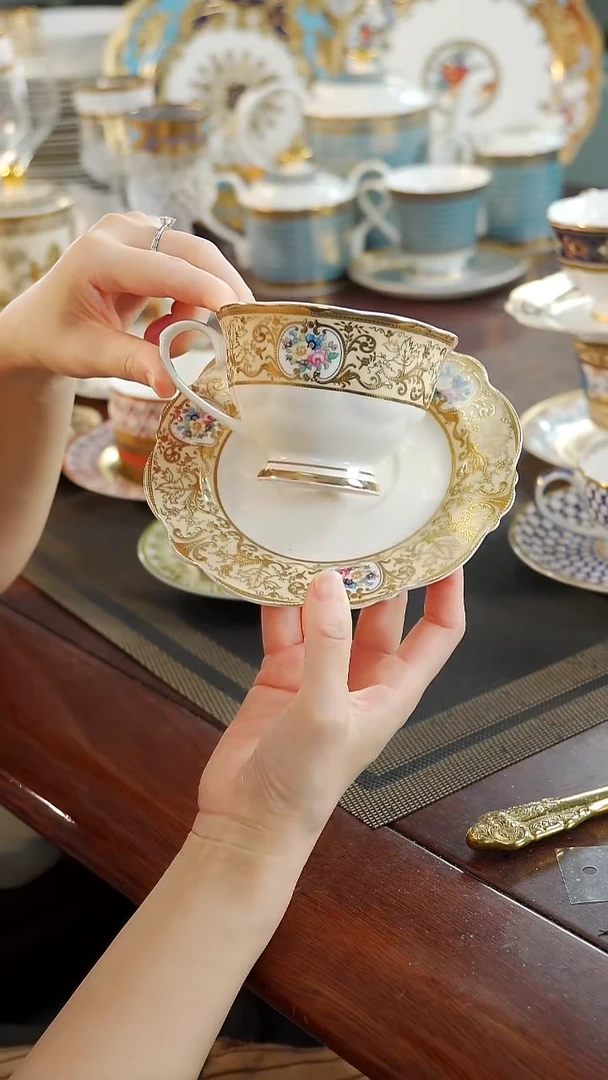 瓷片咖啡杯碟1套