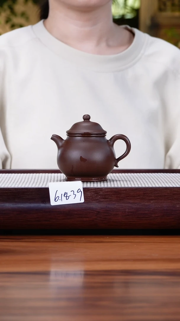 紫砂茶具朵*6.18-39点搪老紫泥 潘壶150不检