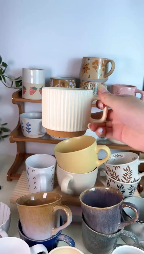 陶瓷无盖款釉下彩陶瓷杯