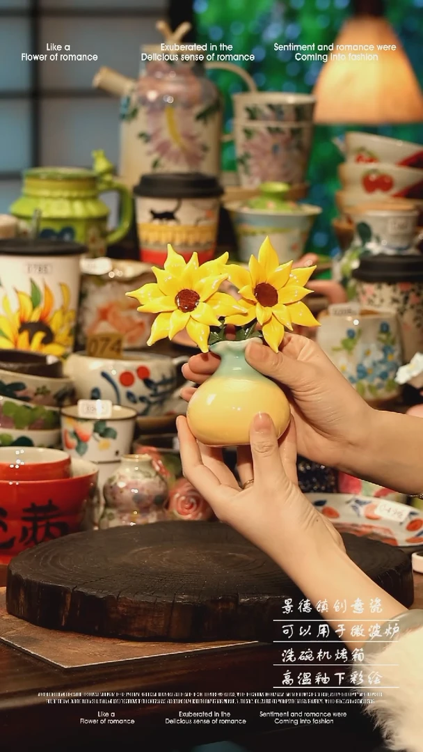 陶瓷景德镇高温釉下彩手工手绘款式@G100@