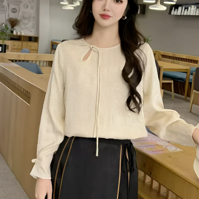【锦衣服饰】STSZ 8386新国风袖盘扣小衫