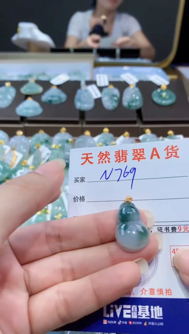 颈饰未镶嵌翡翠天然翡翠A货挂件