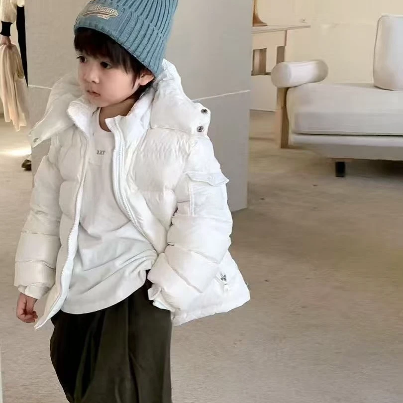 【糖糖】"童版玛雅连帽外套”简约百搭时尚保暖冬日新款外套