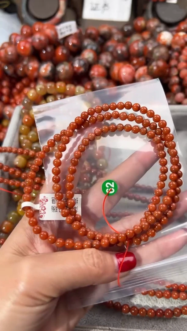 未镶嵌手串南红玛瑙5+