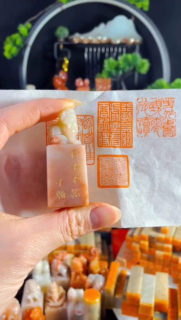 老挝石印石手工篆刻《君子不器》