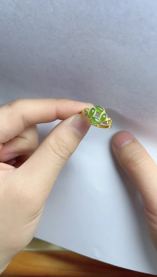 【闪购商品】和田玉戒指银S925镶嵌戒指kk