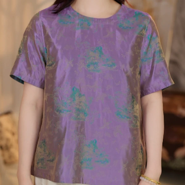 潘 时尚百搭复古春夏2025新款中式上衣633256