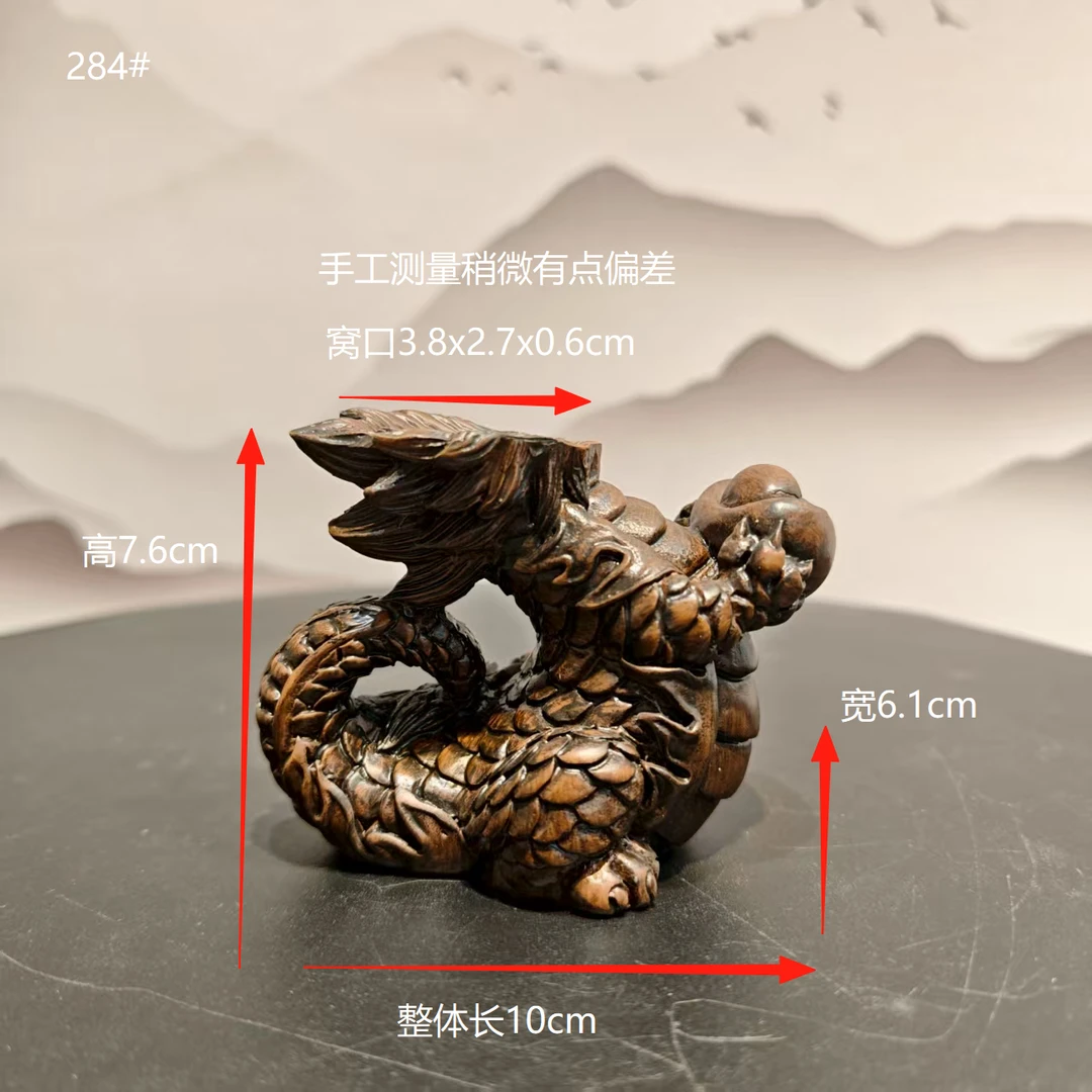 龙头麒麟半身卡通通用创意奇石树脂底座摆件