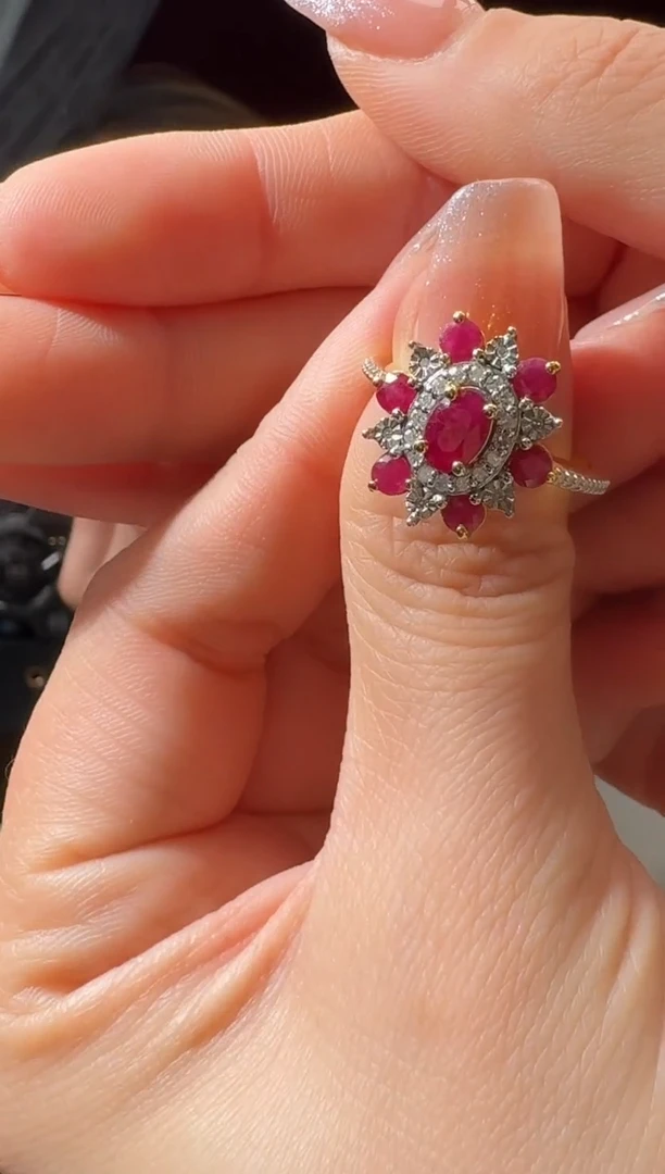 未镶嵌戒指红宝石天然红宝石戒指