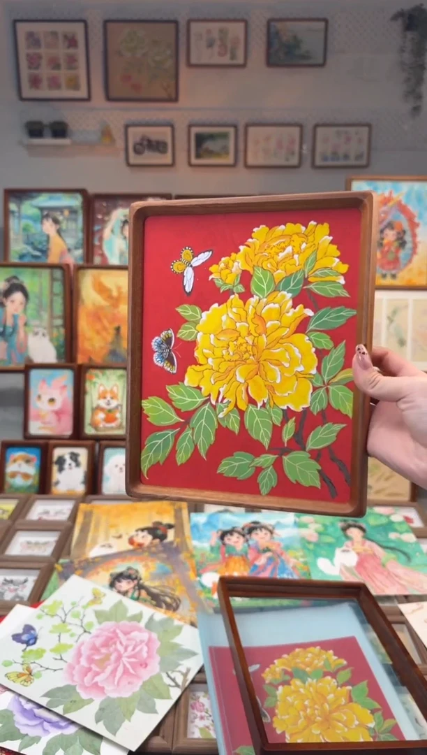 国画黄牡丹 手绘国画10